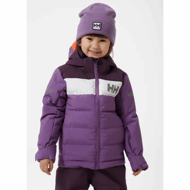 N6822290 giacca da sci isolante verticale per bambini Helly-Hansen trifoglio