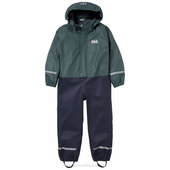 N6822313 set antipioggia per bambini foderato in pile bergen Helly-Hansen Gra schiacciato