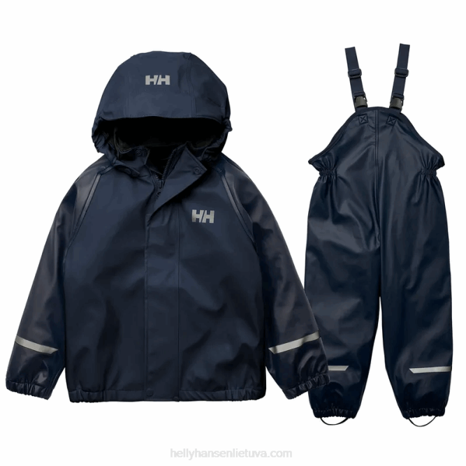 N6822325 set antipioggia per bambini foderato in pile bergen 2.0 Helly-Hansen Marina Militare