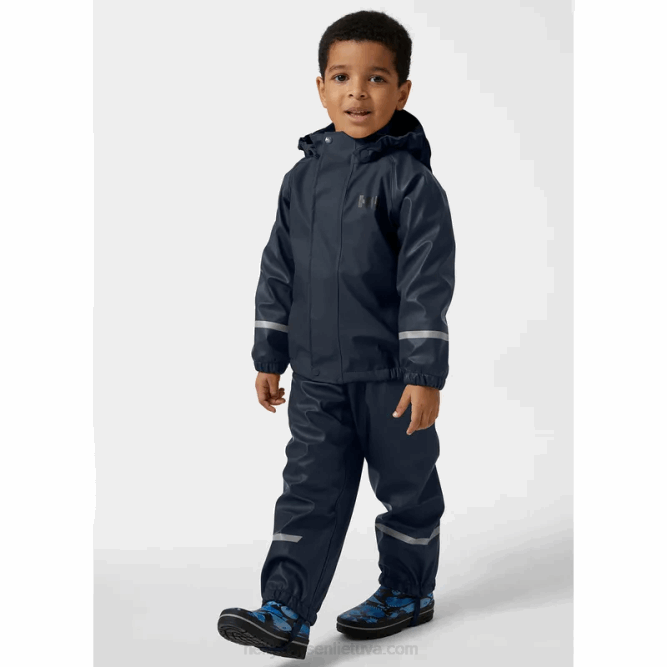 N6822325 set antipioggia per bambini foderato in pile bergen 2.0 Helly-Hansen Marina Militare
