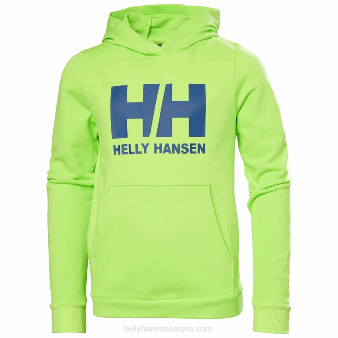 N6822498 felpa con cappuccio hh logo junior 2.0 Helly-Hansen eco erica/pesca
