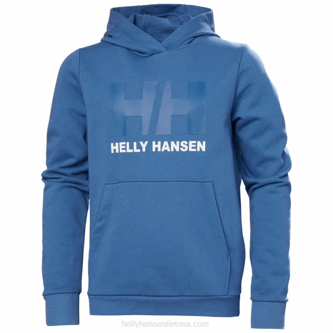 N6822499 felpa con cappuccio hh logo junior 2.0 Helly-Hansen eco pesca/verde nitido