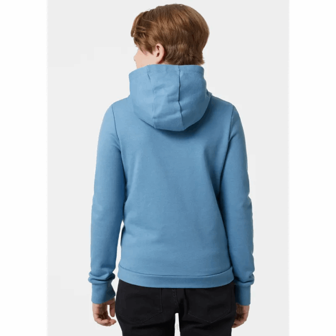 N6822500 felpa con cappuccio hh logo junior 2.0 Helly-Hansen verde intenso/azzurrite