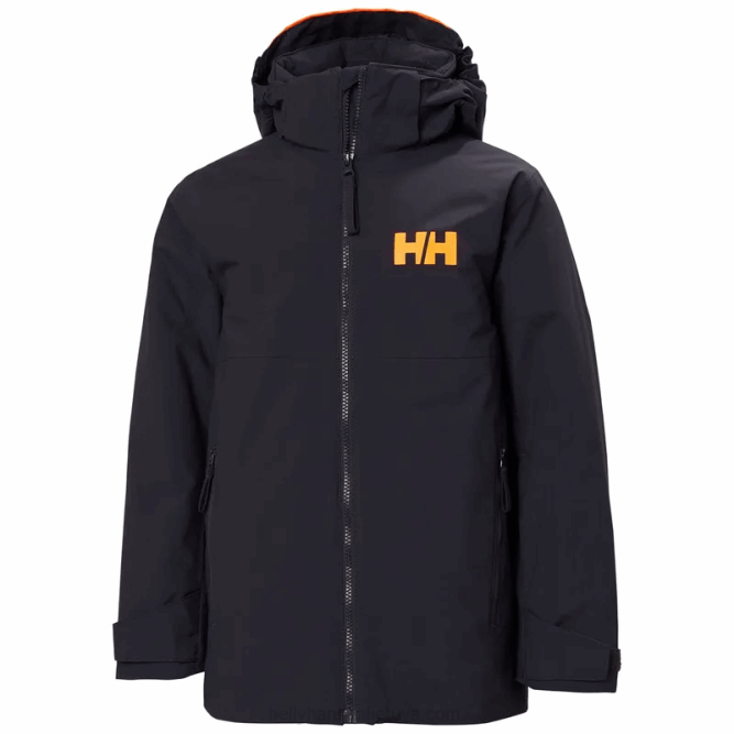 N6822421 giacca da sci traverse per ragazzi Helly-Hansen nebbia primaverile/blu più scura