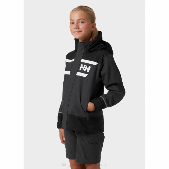 N6822559 giacca da vela junior salt port 2.0 Helly-Hansen blu brillante/bianco