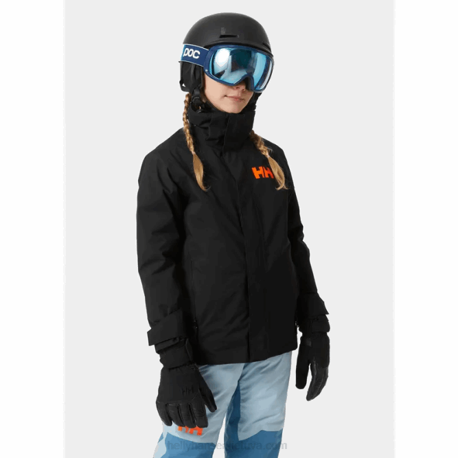 N6822750 giacca da sci per ragazzi Helly-Hansen gra/nebbia blu schiacciata