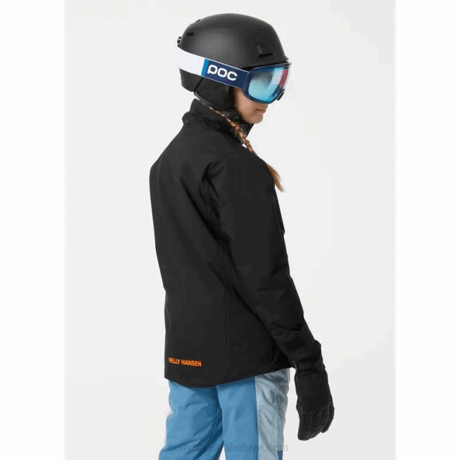 N6822750 giacca da sci per ragazzi Helly-Hansen gra/nebbia blu schiacciata