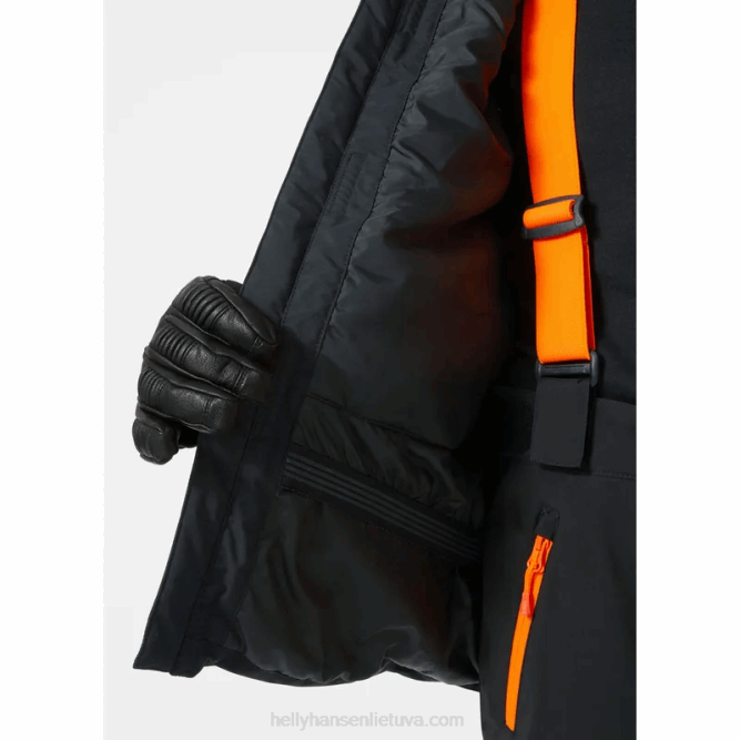 N6822750 giacca da sci per ragazzi Helly-Hansen gra/nebbia blu schiacciata