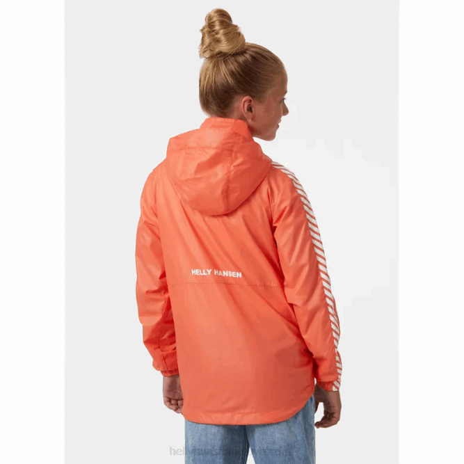 N6822810 giacca a vento a righe da bambino Helly-Hansen lime dolce