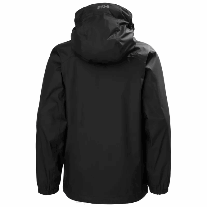 N6822812 giacca da pioggia urbana per ragazzi Helly-Hansen corallo caldo/nero