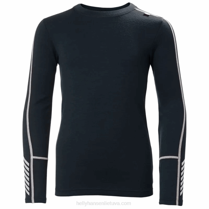 N6822486 Completo intimo junior lifa merino peso medio Helly-Hansen roccia caduta/grigio melang/nero