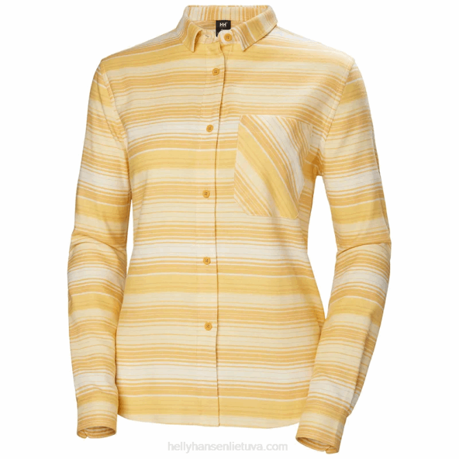 N6822024 camicia da donna a maniche lunghe in flanella organica lokka Helly-Hansen striscia marina