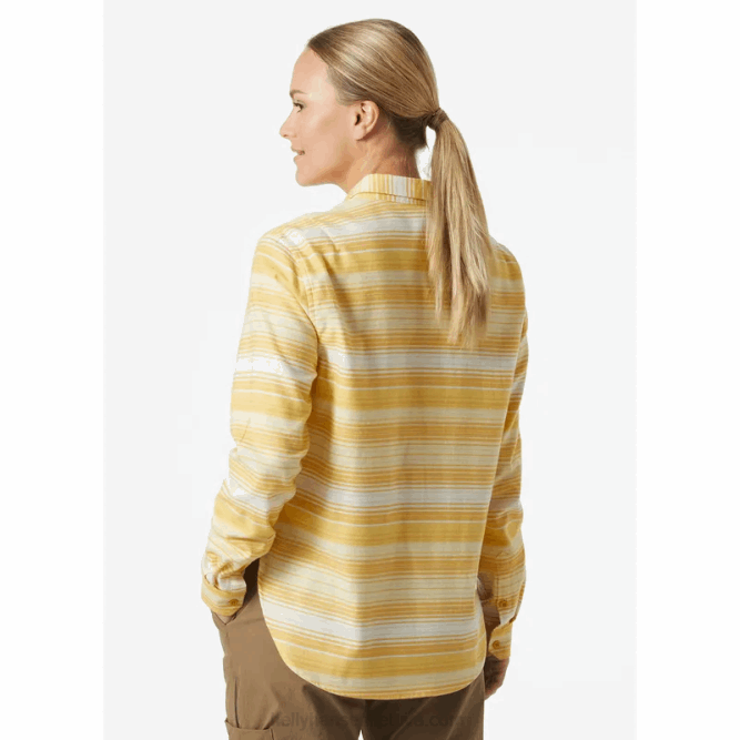 N6822024 camicia da donna a maniche lunghe in flanella organica lokka Helly-Hansen striscia marina