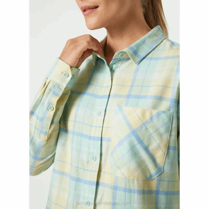 N6822025 camicia da donna a maniche lunghe in flanella organica lokka Helly-Hansen picchiettio di idromele