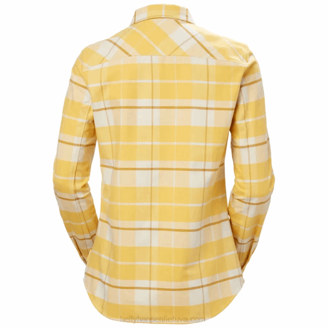 N6822035 camicia a maniche lunghe da donna a quadri classici Helly-Hansen bianco
