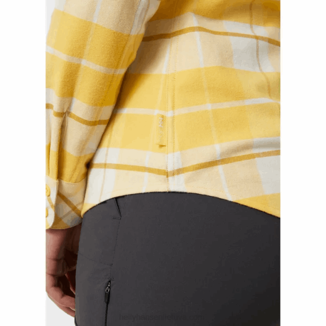 N6822035 camicia a maniche lunghe da donna a quadri classici Helly-Hansen bianco