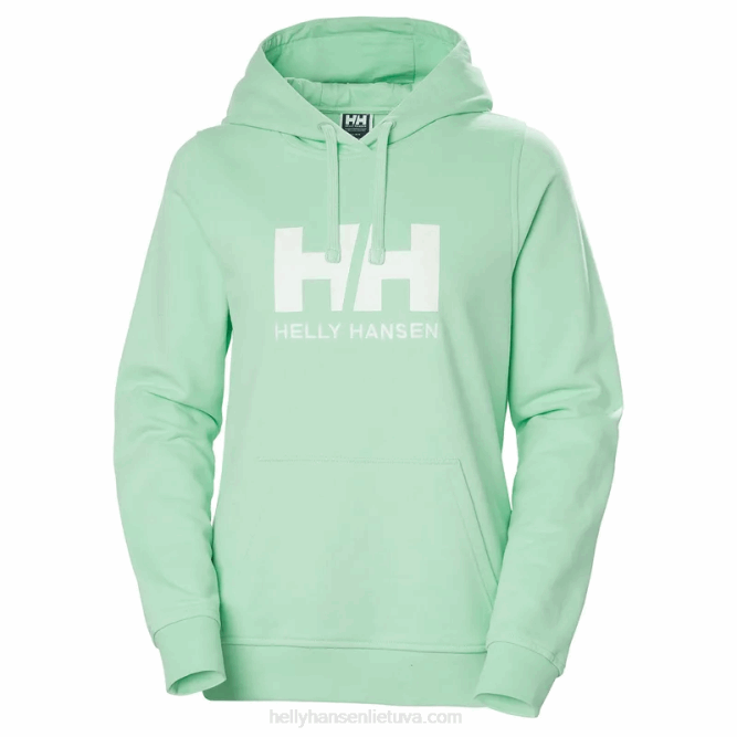 N6821890 felpa con cappuccio da donna con logo hh Helly-Hansen terracotta