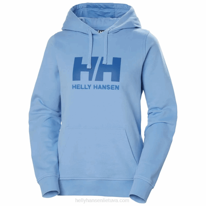 N6821891 felpa con cappuccio da donna con logo hh Helly-Hansen menta