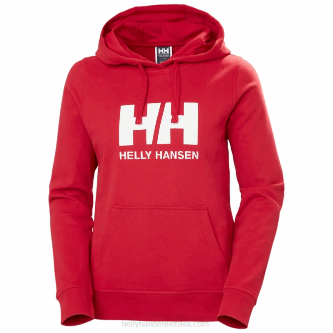 N6821894 felpa con cappuccio da donna con logo hh Helly-Hansen bianco