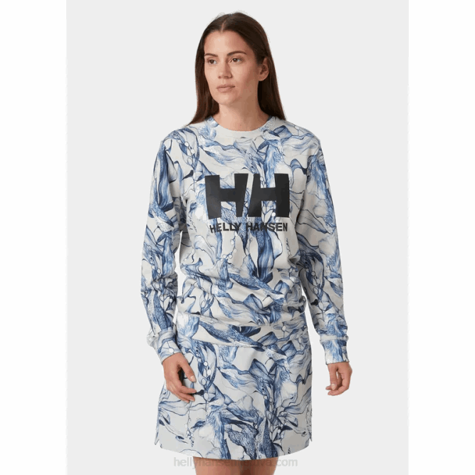 N6821900 felpa girocollo da donna con logo hh esra Helly-Hansen giada esra