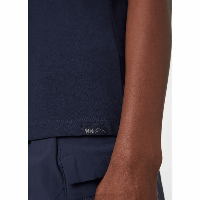 N6821941 t-shirt da donna in cotone biologico f2f Helly-Hansen melange grigio