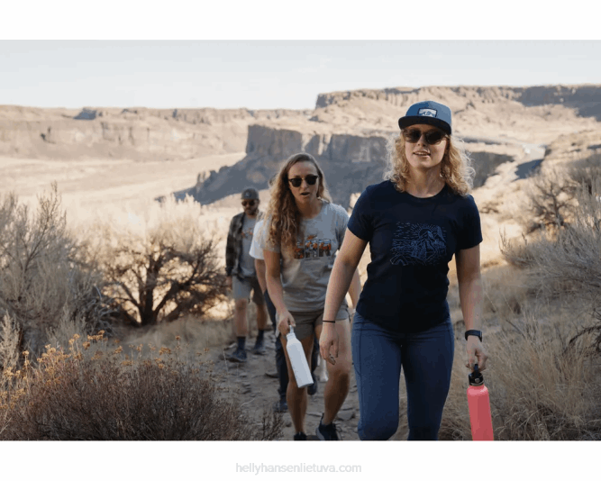 N6821941 t-shirt da donna in cotone biologico f2f Helly-Hansen melange grigio