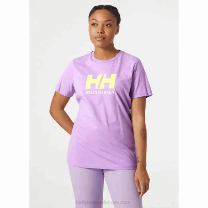 N6821946 t-shirt da donna con logo hh Helly-Hansen blu acceso