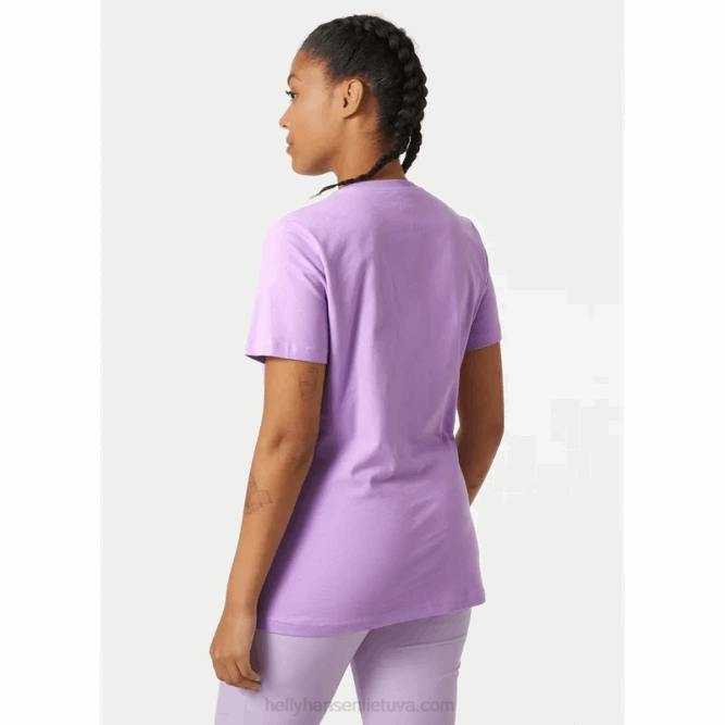 N6821946 t-shirt da donna con logo hh Helly-Hansen blu acceso