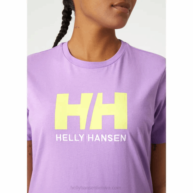 N6821946 t-shirt da donna con logo hh Helly-Hansen blu acceso