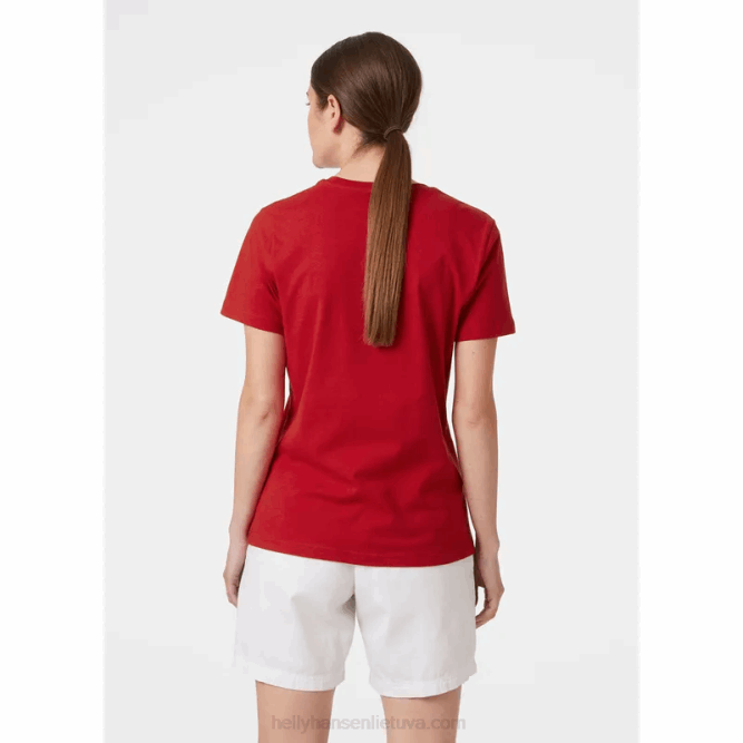 N6821948 t-shirt da donna con logo hh Helly-Hansen bianco