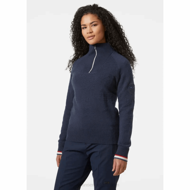 N6821920 femminile st. moritz maglione di lana lavorato a maglia Helly-Hansen marina nf