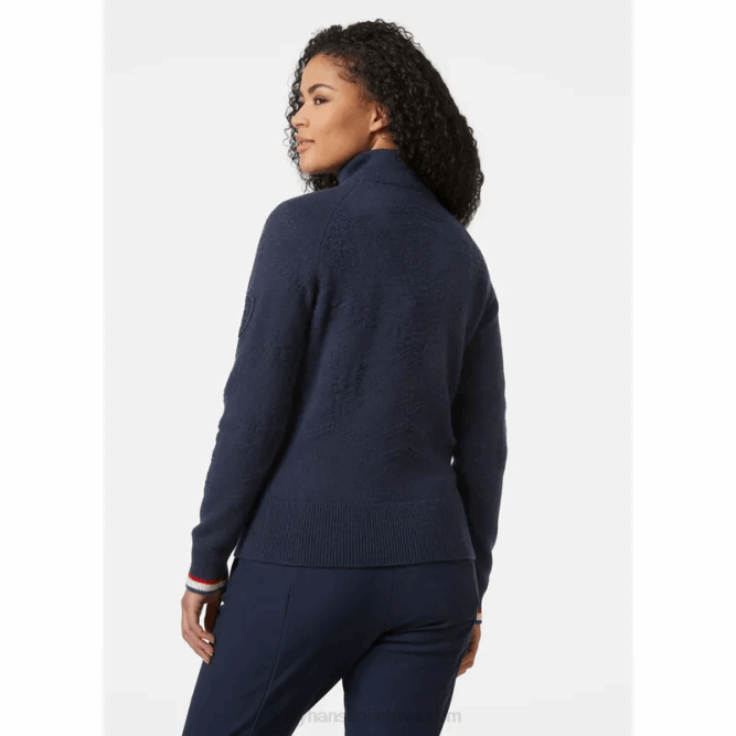 N6821920 femminile st. moritz maglione di lana lavorato a maglia Helly-Hansen marina nf