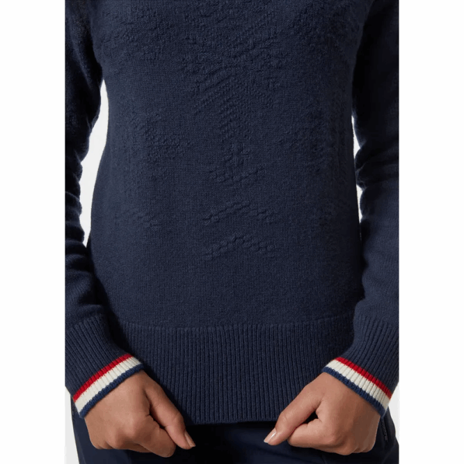 N6821920 femminile st. moritz maglione di lana lavorato a maglia Helly-Hansen marina nf