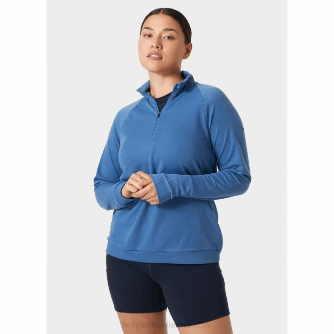 N6821927 pullover da donna con mezza zip costiera Helly-Hansen menta