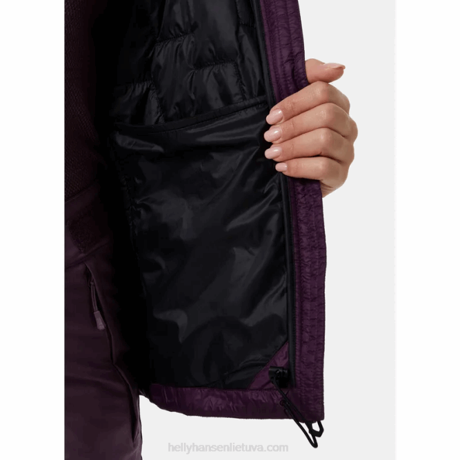 N6821481 giacca isolante con cappuccio Lifaloft da donna Helly-Hansen ossido di ferro