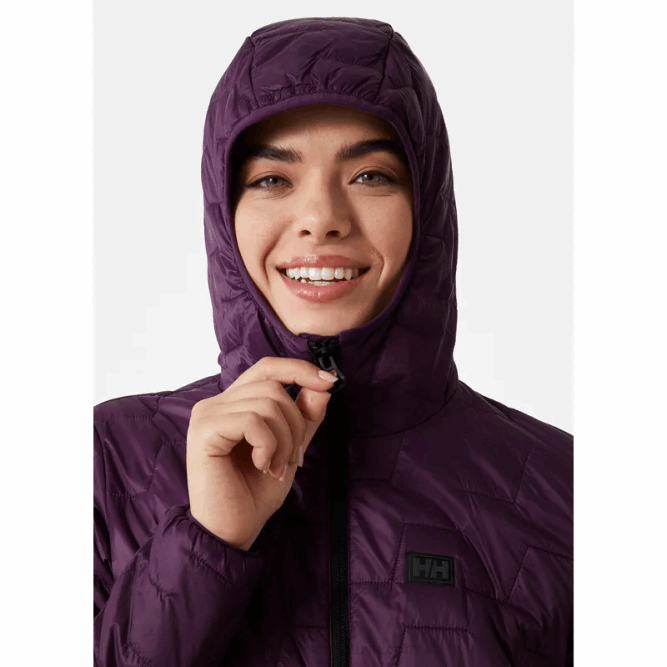 N6821481 giacca isolante con cappuccio Lifaloft da donna Helly-Hansen ossido di ferro