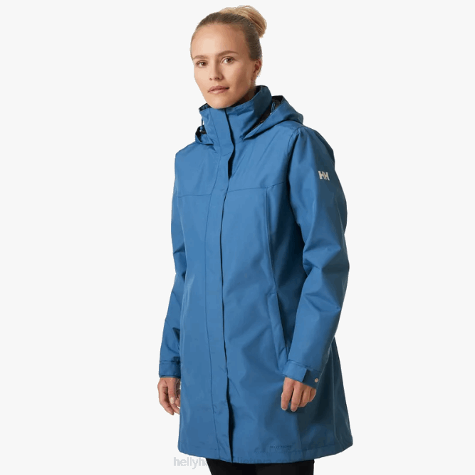 N6821541 giacca antipioggia lunga da donna aden Helly-Hansen Marina Militare