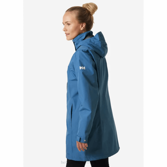 N6821541 giacca antipioggia lunga da donna aden Helly-Hansen Marina Militare