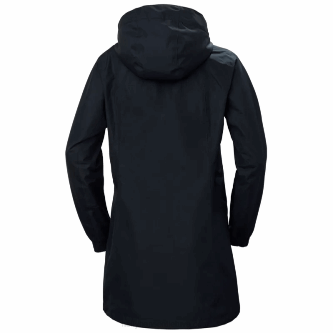 N6821544 giacca antipioggia lunga da donna aden Helly-Hansen nero