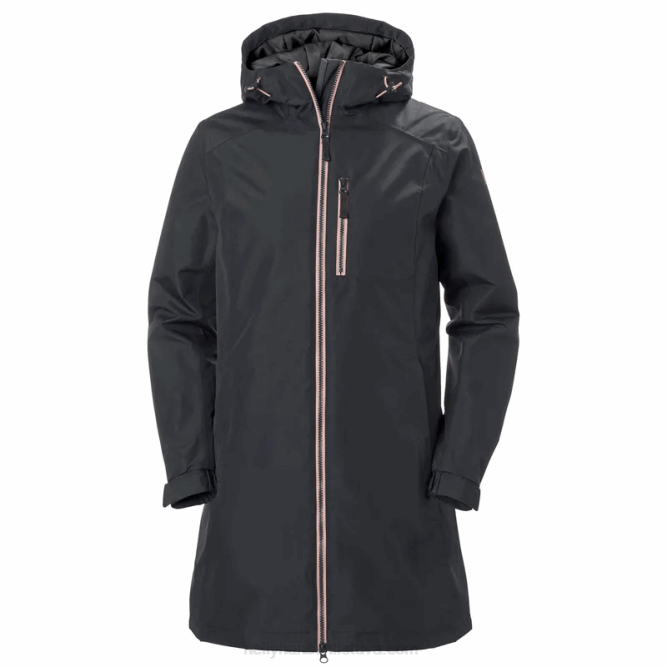 N6821552 giacca invernale lunga da donna belfast Helly-Hansen nero