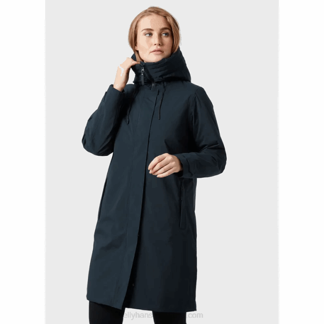 N6822587 impermeabile da donna victoria insulate Helly-Hansen salvia/nero