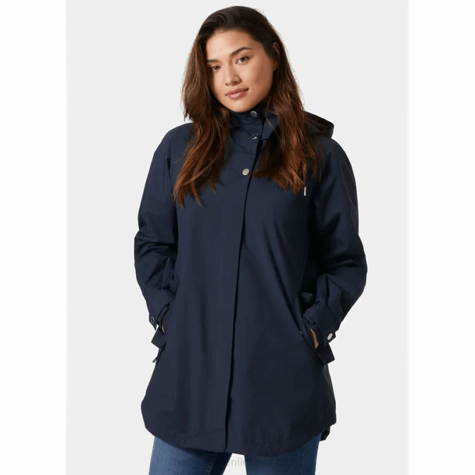 N6822612 impermeabile valentia da donna Helly-Hansen nero/blu