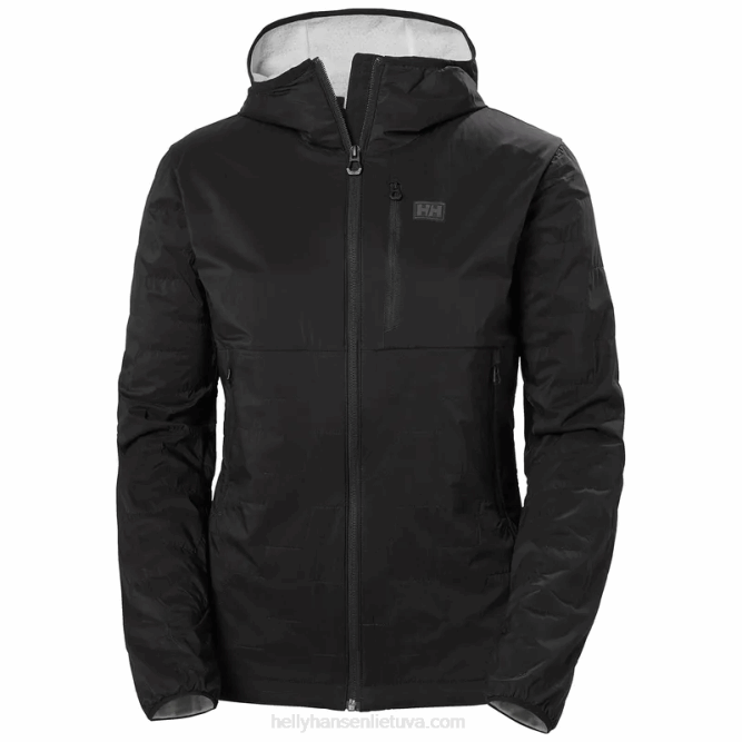 N6821650 Giacca imbottita con cappuccio Lifaloft Air da donna Helly-Hansen papavero arancione