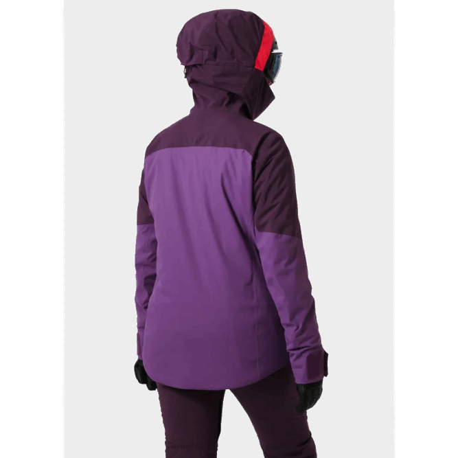 N6822654 giacca da sci isolante powchaser lifaloft da donna Helly-Hansen nebbia primaverile/blu più scura