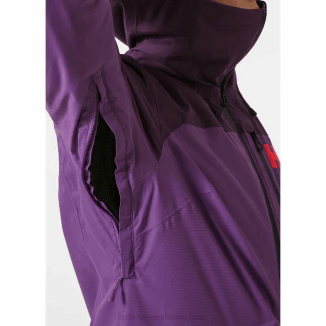 N6822654 giacca da sci isolante powchaser lifaloft da donna Helly-Hansen nebbia primaverile/blu più scura