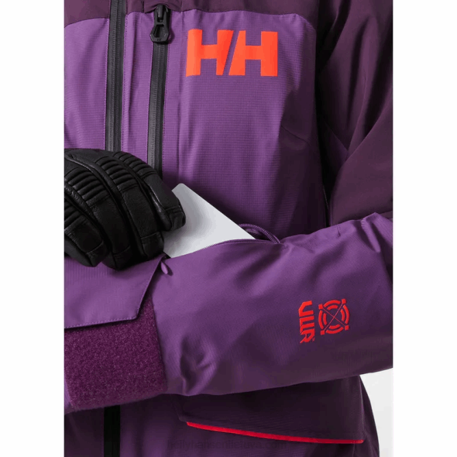 N6822654 giacca da sci isolante powchaser lifaloft da donna Helly-Hansen nebbia primaverile/blu più scura