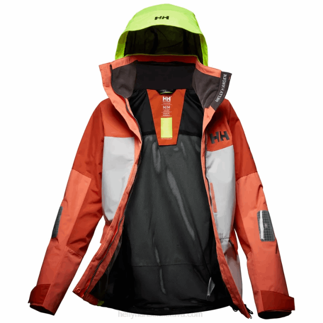 N6821333 giacca da vela costiera newport da donna Helly-Hansen allarme rosso