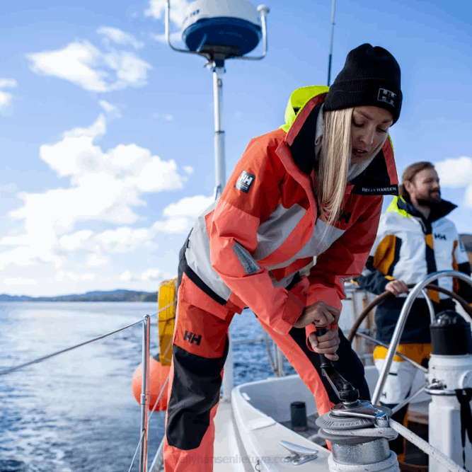 N6821333 giacca da vela costiera newport da donna Helly-Hansen allarme rosso