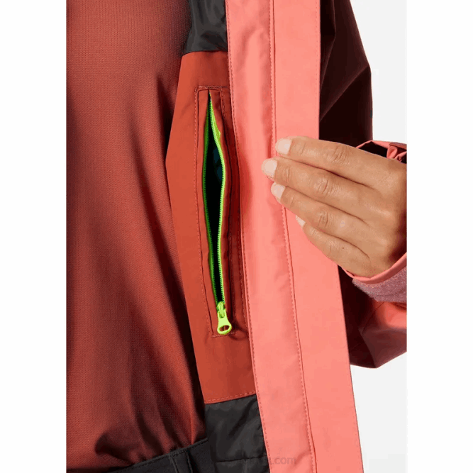 N6821333 giacca da vela costiera newport da donna Helly-Hansen allarme rosso