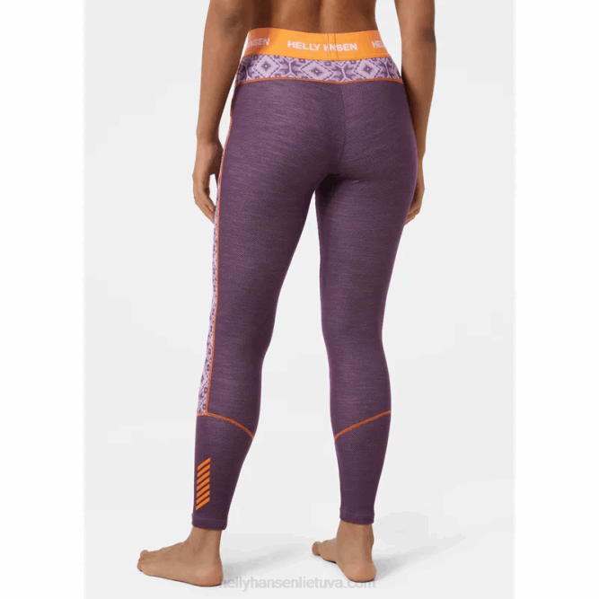 N6821879 pantaloni base layer grafico da donna in merino di peso medio lifa Helly-Hansen piccola truppa